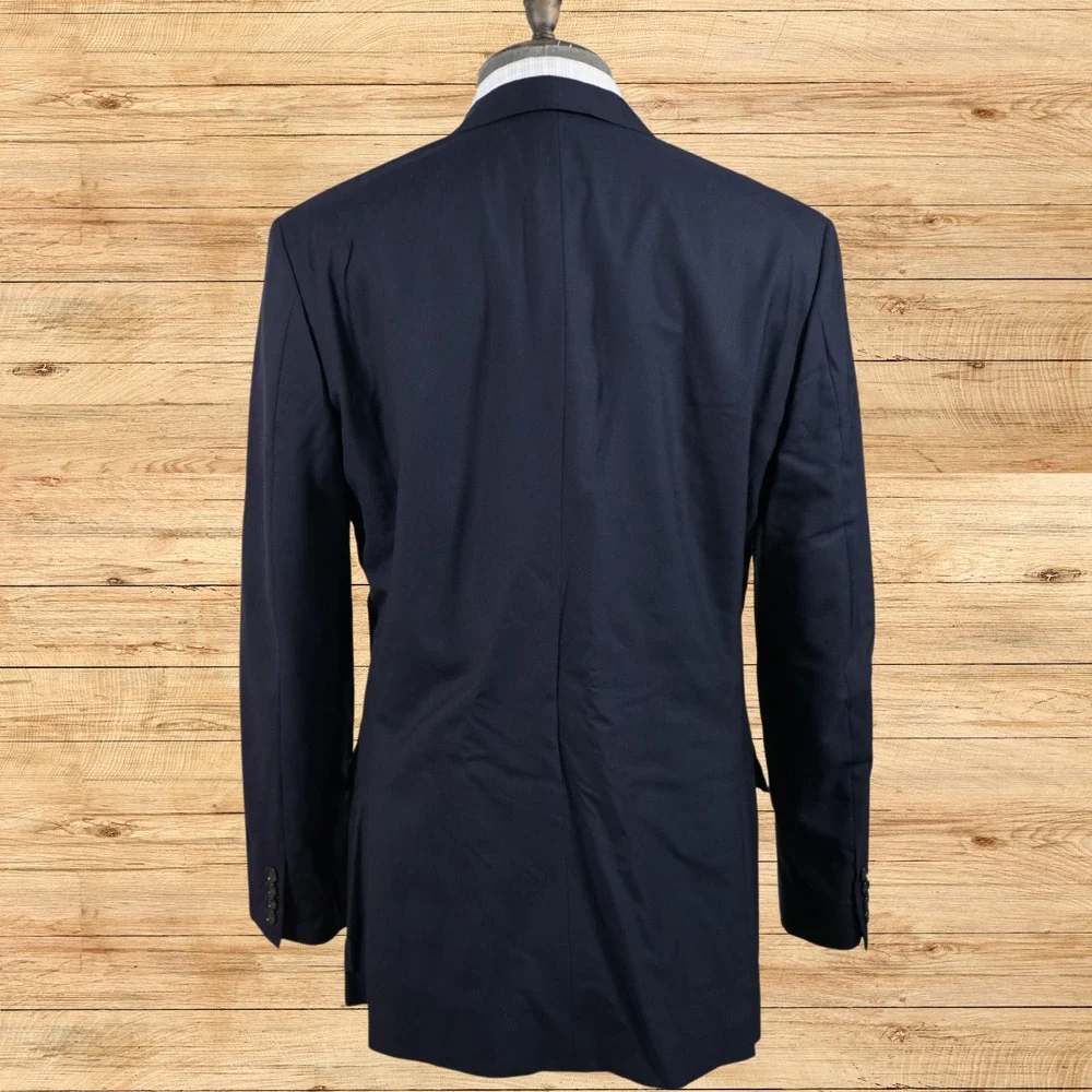 J.Crew Ludlow Mens 40L Suit Jacket Navy Loro Piana Super 120s Wool 2 Button